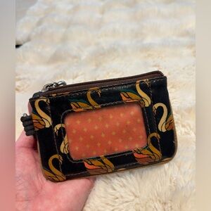 Fossil Swan Pattern Card Holder